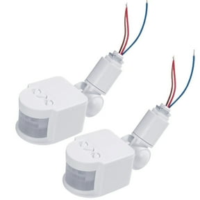 TAPDRA Motion Sensor Switch 2 Pack PIR Infrared 180 Degree 5-11 Meter Range 110-240V For Automatic Light Control IP65 White