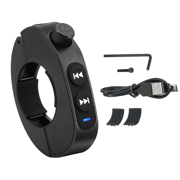 TAPDRA Motorcycle Bluetooth Steering Wheel Control for Headsets 180mAh Battery IP66 Waterproof 10m Range iOS Android Black