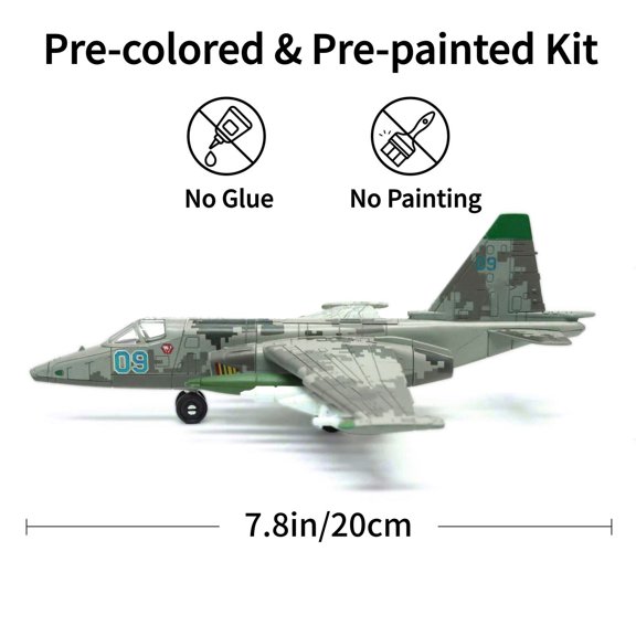 TAPDRA Movable Structure SU-25 Fighter Model With Display Stand For Military Hobby Collection Student Hands-On Assembly Decorative Parts