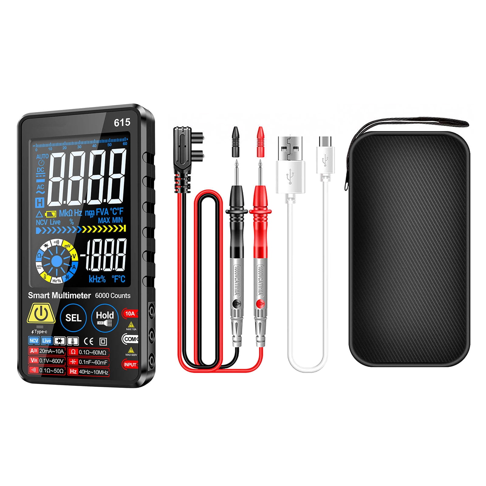 TAPDRA Multifunctional Digital Multimeter ABS Construction 600V Voltage Measurement For Electronic Equipment Repair Device