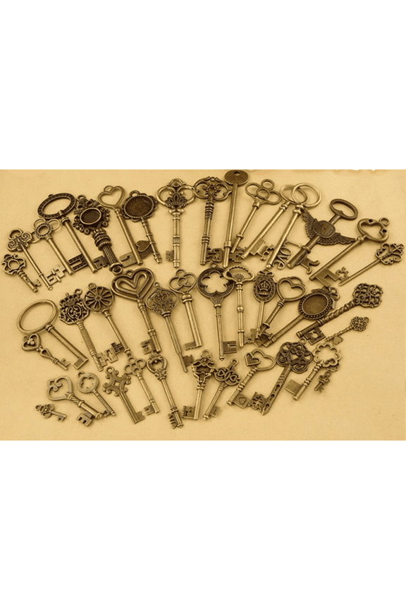 Part 17* Steampunk Key Antique Bronze Charms Pendants for DIY Handcrafts Jewelry Making Keys