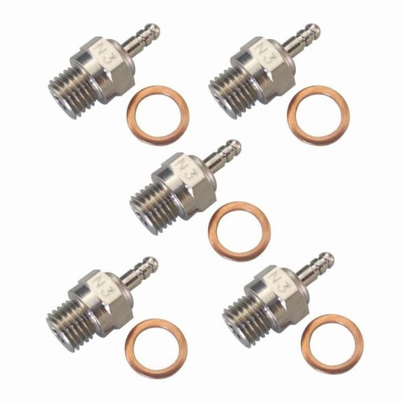 TAPDRA Part 5 Pack 8MM Steel Super Glow Plug RC #3 N3 70117 Hot Engines for Kyosho for HPI for HSP 1:10 Spare Part Accessory