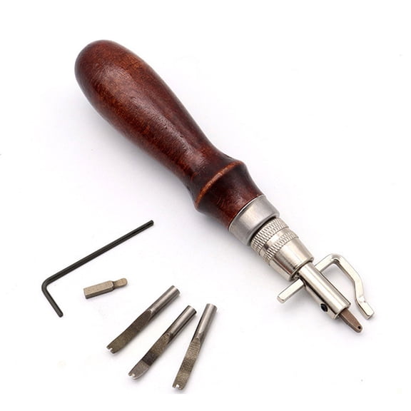 TAPDRA Part Adjustable Leathercraft Stitching Groover Skiving Edger Beveler Leather Working Tools Kit