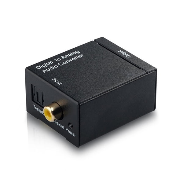 TAPDRA Part Black 3.5MM Digital to Analog Audio Converter Optical Fiber Toslink Coaxial Signal to RCA R/L Audio Decoder SPDIF ATV DAC Amplifier Accessory Part
