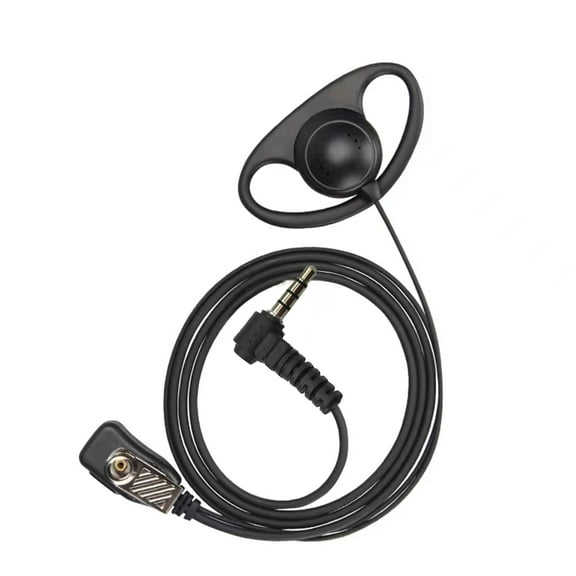 TAPDRA Part Plastic D-Shape Earpiece Headset PTT Hidden MIC for YAESU Vertex VX-1R 5R VX-110 VX-298 Radio Accessory Part