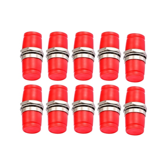 TAPDRA Part Wholesale 10Pcs Lot FC-FC/PC Fiber Optic Adapter Coupler Connector Female to Female RED