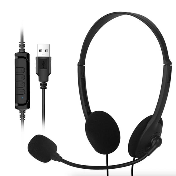 TAPDRA Plug And Play USB Headset Volume Mute Control Hearing Protection Circuit For Business Call Voice Recording Work