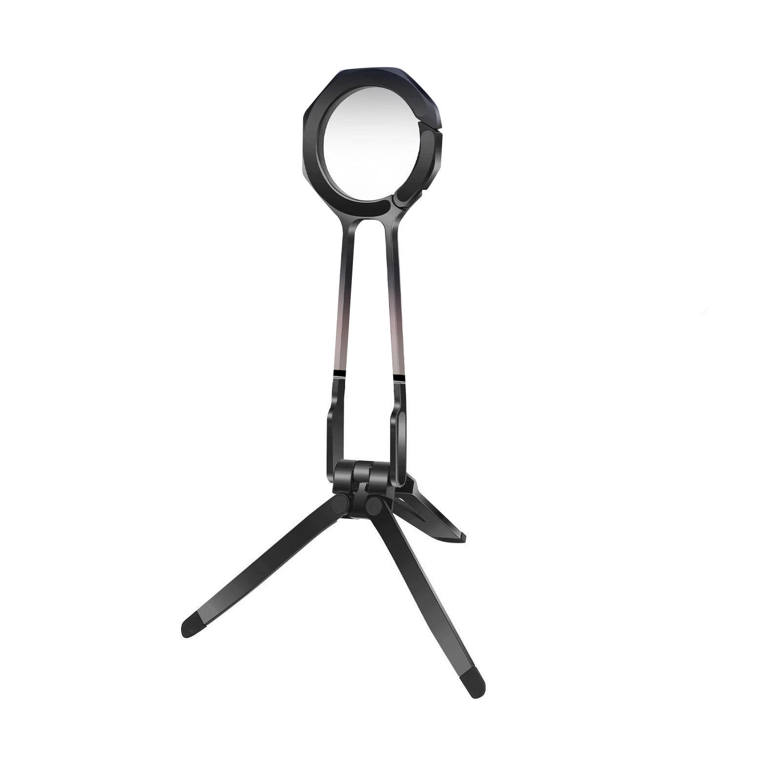 TAPDRA Portable Magnetic Phone Tripod for Phone 16 15 14 13 12 Series Black Aluminum Alloy Foldable Design Streaming