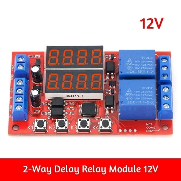 TAPDRA Programmable Delay Relay Module 12V 10A 32 Working Modes For DIY Electronic Project Electrical System Control