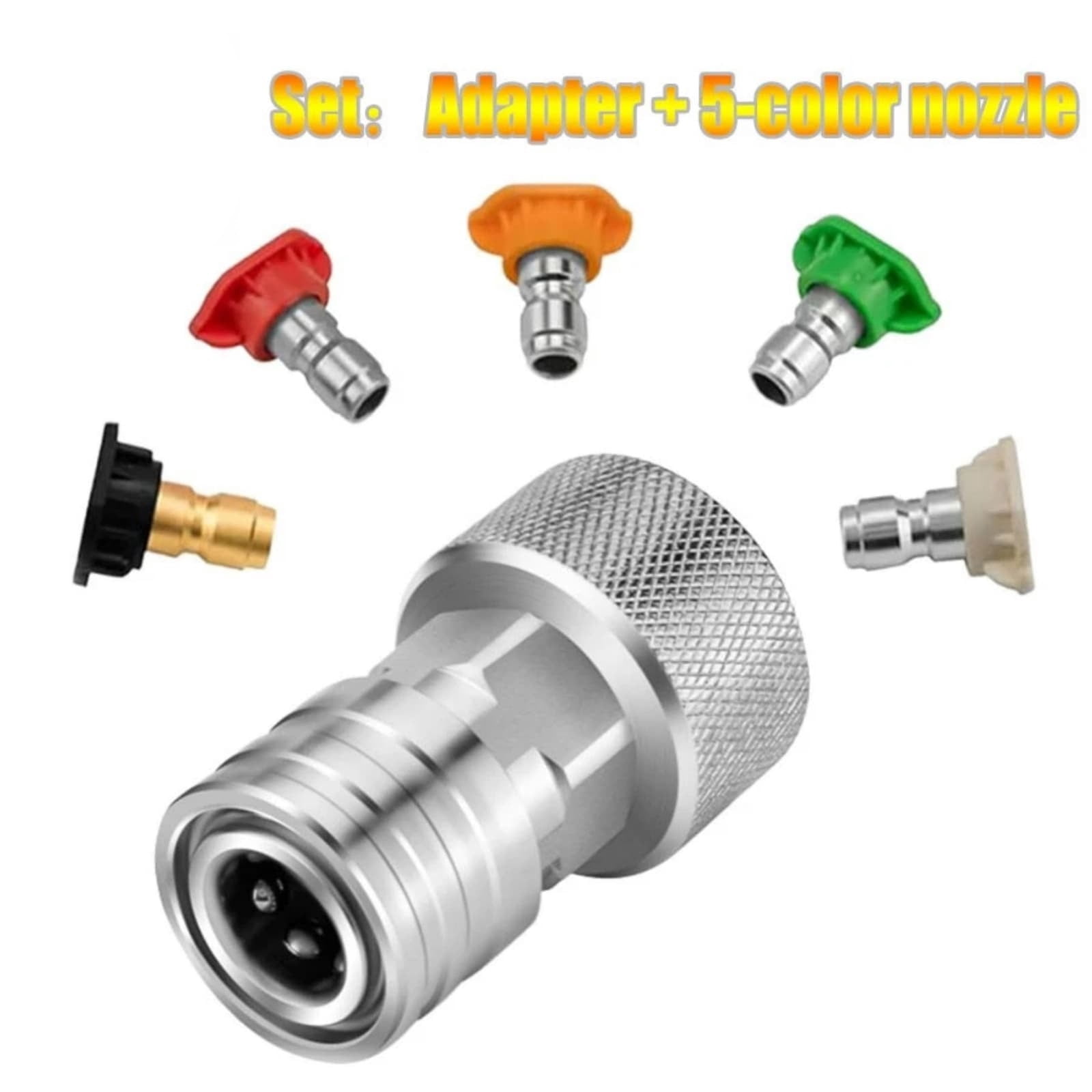 TAPDRA Quick Connect Hose Adapter Silver Stainless Steel For Garden Hose Light Moderate Outdoor Cleaning Equipment Accessory
