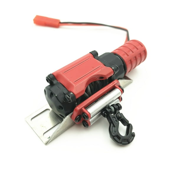 TAPDRA RC Crawler Warn Winch Cast Aluminum Case Steel Component 3KG Pull Synthetic Rope for 1:10 D90 D110 TRX4 RC Car Upgrade Equipment