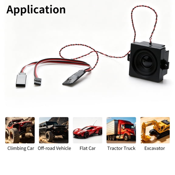 TAPDRA RC Engine Sound Unit 8 Ohm Speaker Plastic Metal Build for Hobby RC Crawler Construction Vehicle