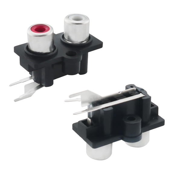 TAPDRA RCA Panel Mount Coupler for Extending Short Cables 2 Female Sockets for TV Computer Speaker Audio Video Connection