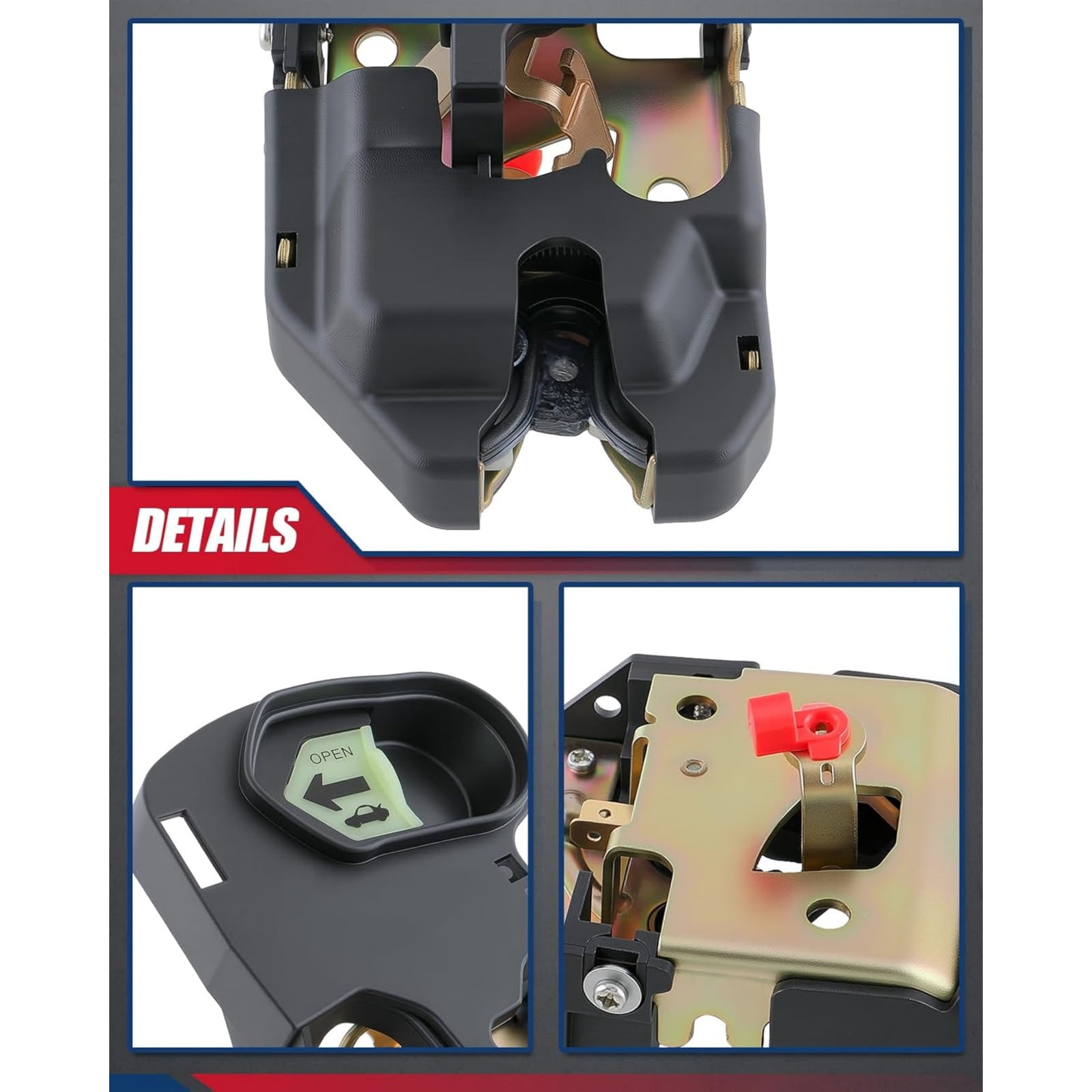 TAPDRA Rear Trunk Lock Latch 74851-S5A-A01 A02 Black Plastic Steel For ...