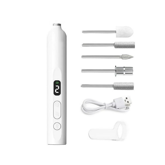 TAPDRA Rechargeable Nail Grinder Tool for Precise Cuticle Care and High Gloss Finishing with Dust Cover Clockwise Counterclockwise Rotation