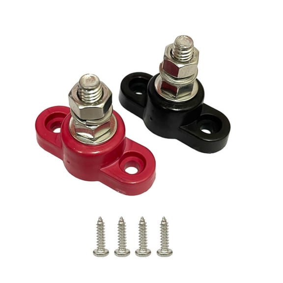 TAPDRA Red Black Battery Terminal Connector for Car Truck Boat Wiring 12V 48V Power Distribution