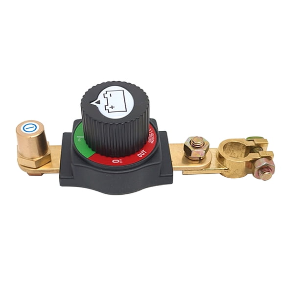 TAPDRA Secure Connection Battery Disconnect Switch for Cars RVs Boats 12V-48V ON/OFF Manual Operation Brass Housing Space-Saving
