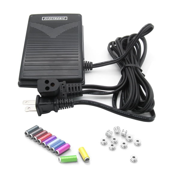 TAPDRA Sewing Machine Pedal Controller for Singer 4000 Series 6000 Series Touch Sew AC110V with Bobbins Thread