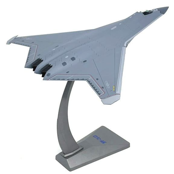 TAPDRA Shenyang J-50 Sixth Generation Fighter Jet Model 1/72 Scale Diecast Alloy Collection Plane for Display Decor Gift 12.2in Length