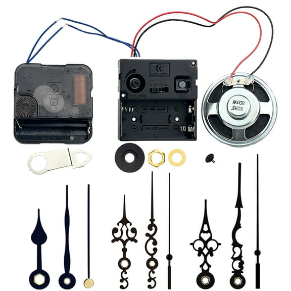 TAPDRA Silent Clock Movement Music Box Kit with Hands Quartz AA Battery Operated for DIY Clock Making Replacement