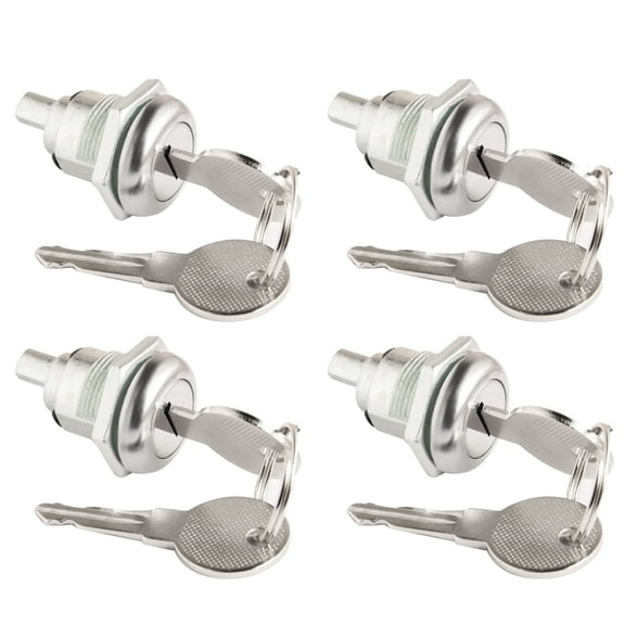 TAPDRA Silver Tool Box Lock Cylinder 23/32in Diameter Impact Resistant For Truck Tool Box Lost Key Broken Lock Replacement