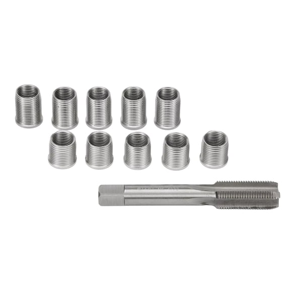 TAPDRA Spark Plug Thread Repair Kit Universal M12 Tap M10 Inserts Durable Steel Easy Use Gasoline Diesel Engine Tool Set TAPDRA Accessories Part