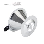 TAPDRA Stainless Steel Pour Over Coffee Dripper Double Mesh Filter High Density Enjoy Rich Coffee Easy to Clean with Brush