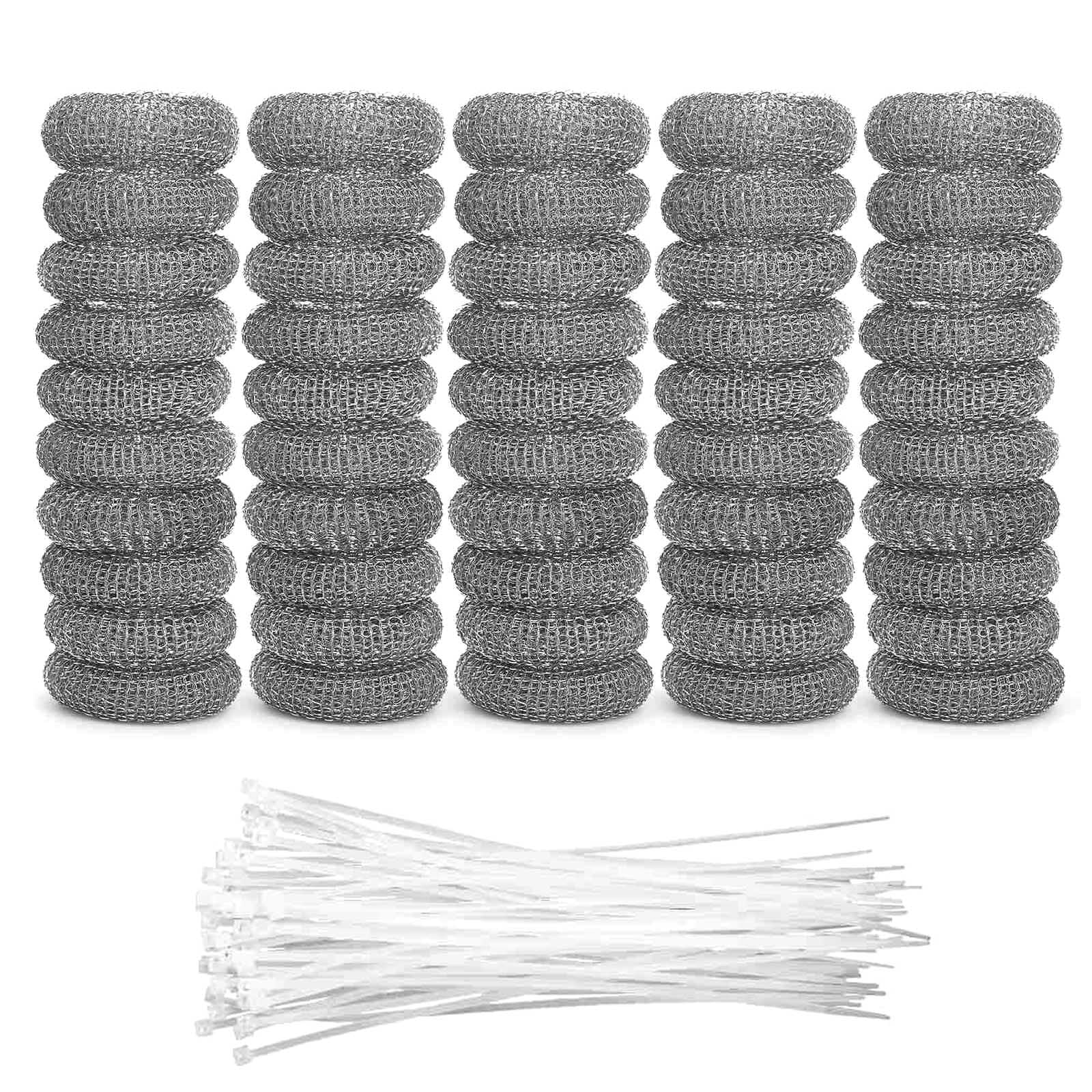 TAPDRA Stainless Steel Washing Machine Drain Hose Filter 50pcs with Cable Ties Prevents Clogs for Clean Laundry Drains