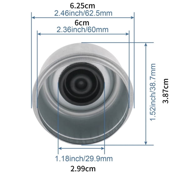 TAPDRA Standard Trailer Dust Cap Set Replacement Rubber Inserts For On Road RV And Watercraft Trailer Hub Components