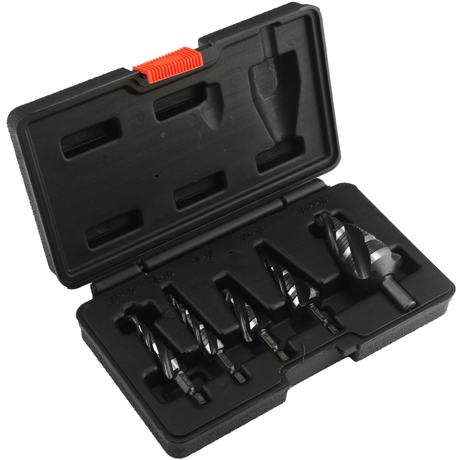 TAPDRA Step Drill Bit Set 5 Pcs HSS Titanium Coated Multi Size 1/4” to 1-3/8” for Metal Wood Plastic Working