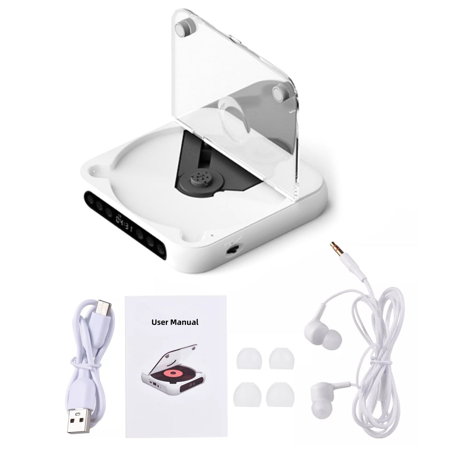 TAPDRA Store Extended Battery Life Bluetooth CD Player, Quick Charging, Perfect for Long Learning Sessions