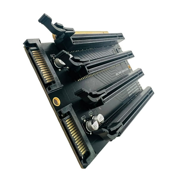 TAPDRA Store High-Performance PCIE Splitter Card for Gaming PCs X16 to 4X4 Slots, Boost Rig's Power
