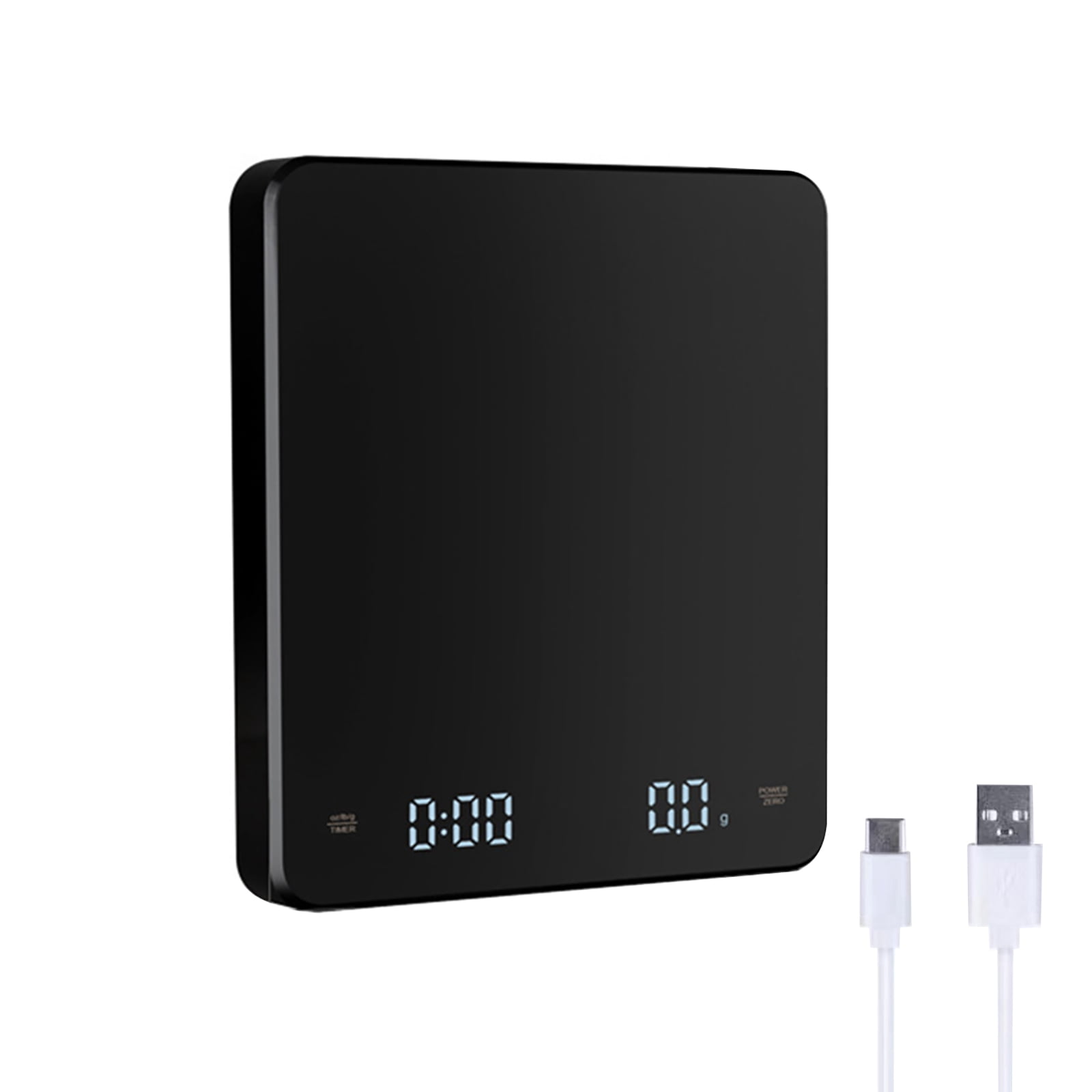 TAPDRA Store Smart Electronic Weighing Scale for Coffee Making Automatic Zero Reset, Extended Timing, USB Charge Cable for Kitchen & Home Use