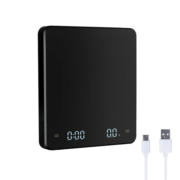 TAPDRA Store Smart Electronic Weighing Scale for Coffee Making Automatic Zero Reset, Extended Timing, USB Charge Cable for Kitchen & Home Use
