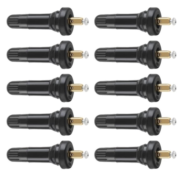 TAPDRA TPMS Tire Valve Stem 10 Pack Copper Rubber for Tire Pressure System OEM 20018 VS950 15263240 Easy Convenient Use Part