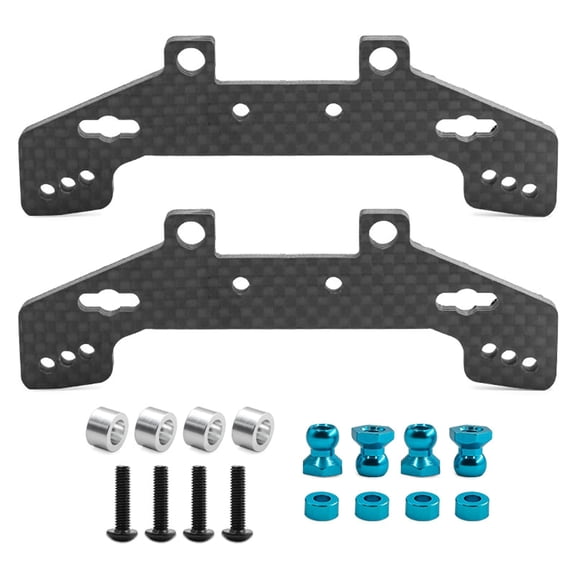 TAPDRA TT02 Carbon Fiber Shock Towers Front Rear For Improved Handling RC Car Performance Stiffer for Tamiya