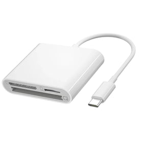TAPDRA Type-C Card Reader for Compact Flash SD MicroSD Cards up to 64GB for MacBook Windows Type-C Phones Easy File Upload