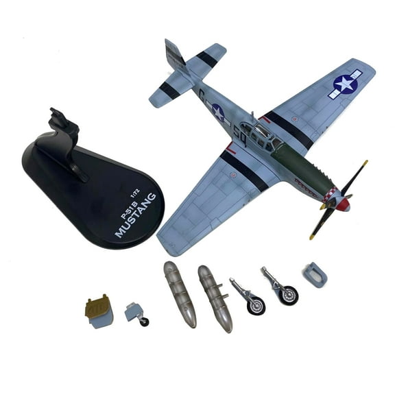 TAPDRA USAAF P-51B Mustang 339TH FS 504TH FG 13cm Alloy Model Plane for Desk Showcase Shelf Decor WWII Plane Collection Enthusiasts Gift