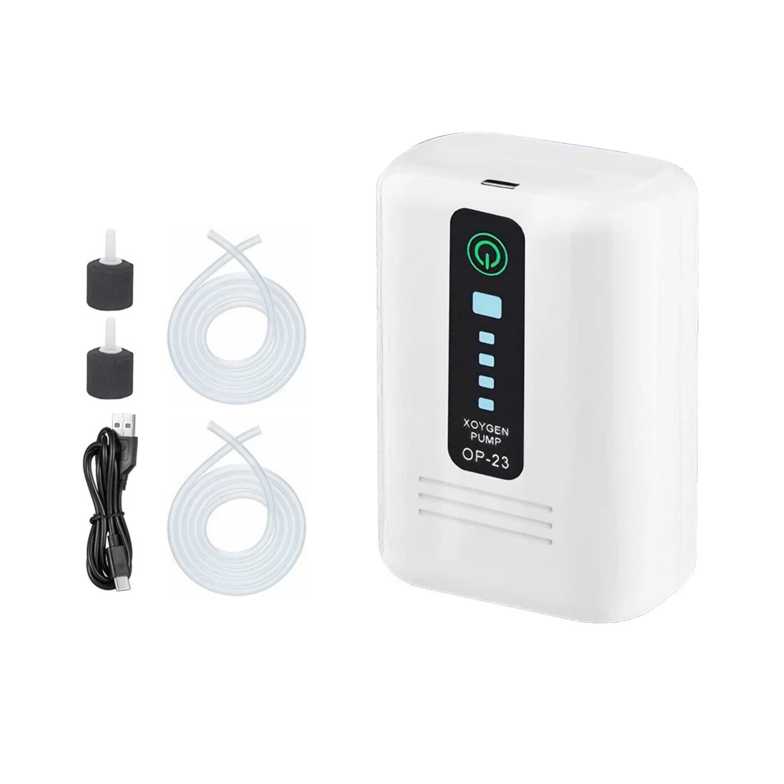 TAPDRA Ultra Quiet Aquarium Air Pump <35dB Noise Level 5V 3W Power 2600mAh Battery For Indoor Fish Tank Outdoor Fishing