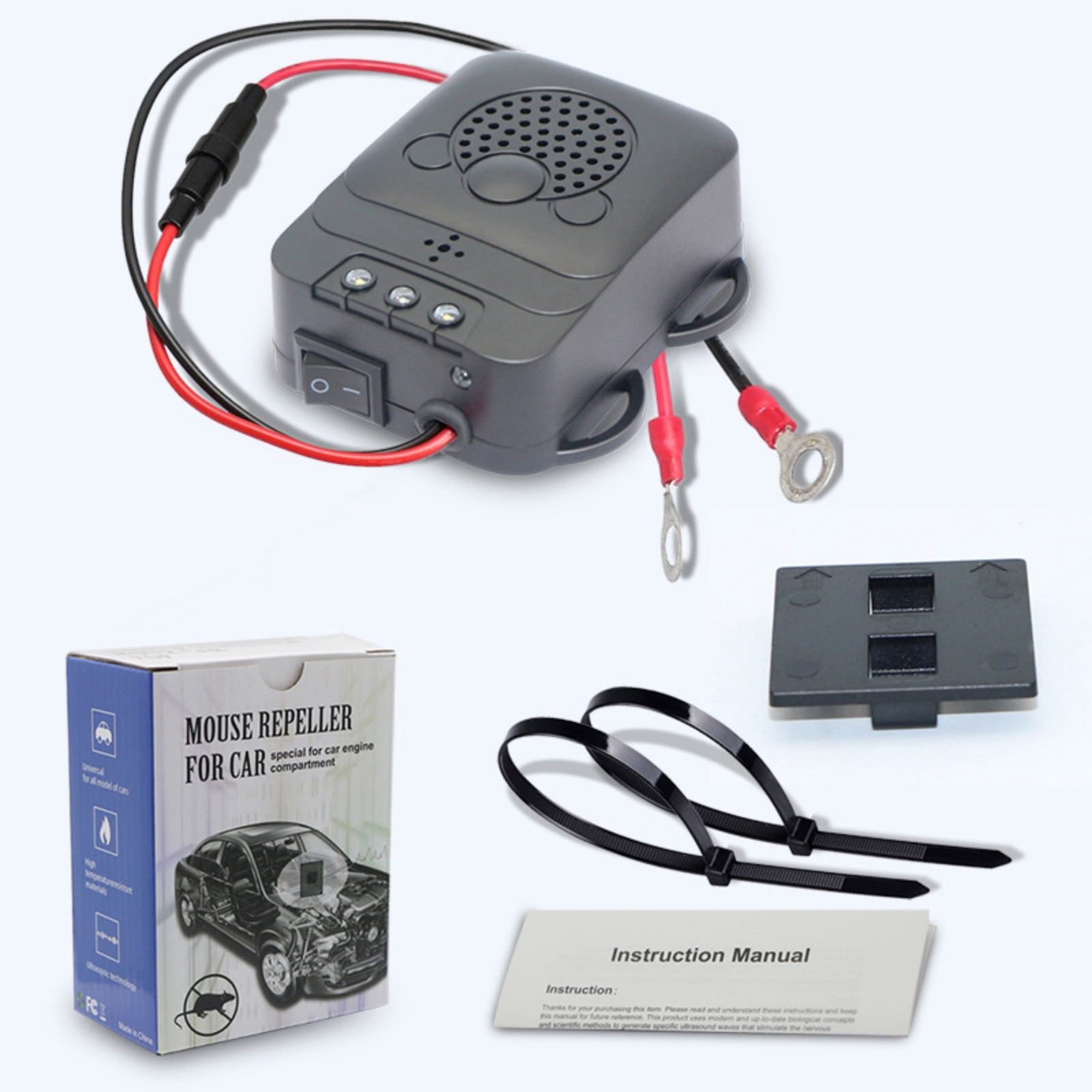 TAPDRA Ultrasonic Rodent Deterrent, 12-25KHZ 40m², Environmentally Friendly, For Car Hood Wiring Rodent Protection