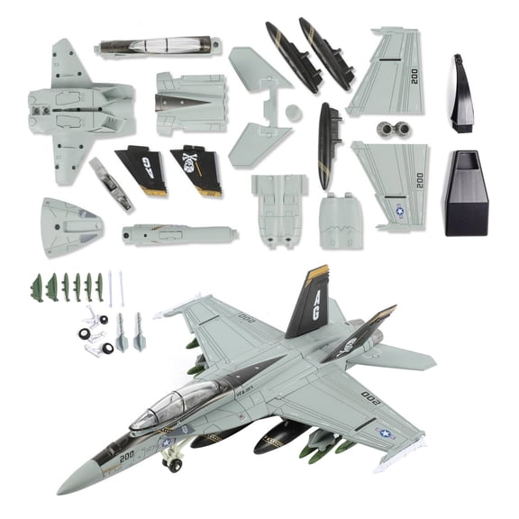 TAPDRA United States Navy F/A-18 Fighter Assembly Model, 25cm X 20cm, For Kids Teens To Exercise Hands-On Ability Home Decoration
