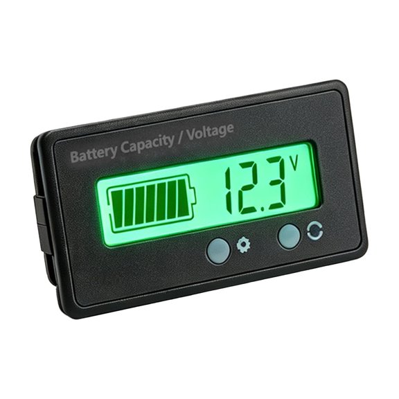 TAPDRA Universal Battery Status Meter Adjustable Parameter Setting compatible with Motorcycle Camper Trailer Power System Parts
