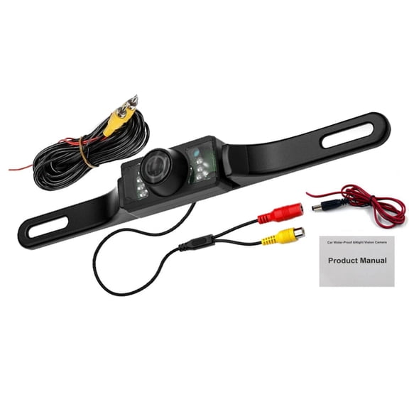 TAPDRA Universal Car Reverse Camera With Trajectory Guidelines 12V IP68 Waterproof 170 View For Pickup Truck