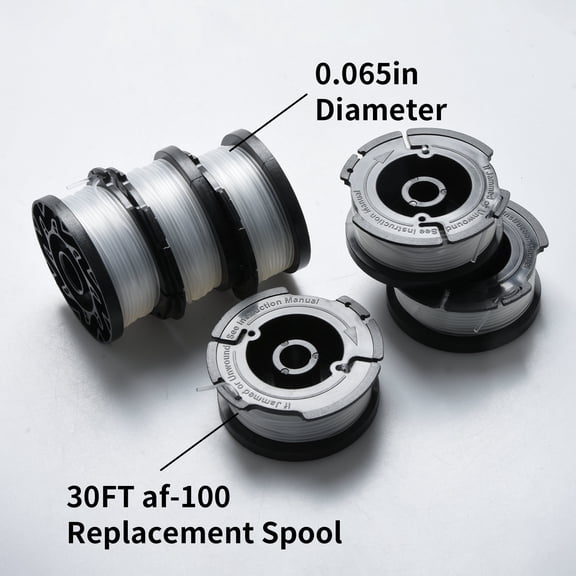 TAPDRA Universal Trimmer Spool 30Ft Nylon Line 6 Pack For Multiple String Trimmer Model Replacement Accessory