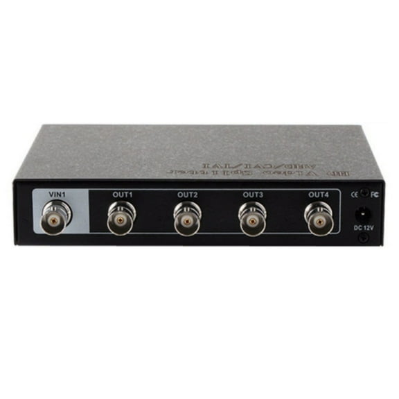 TAPDRA VisionTech Video Distribution Amplifier for A/V Duplication 1 Input, 4 Outputs, 1920x1080 Res