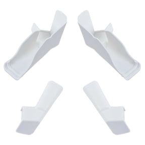 TAPDRA White RV Gutter Spout Extensions 4 Pack Prevent Black Streaks from Rainwater Runoff High Quality Material Easy Installation