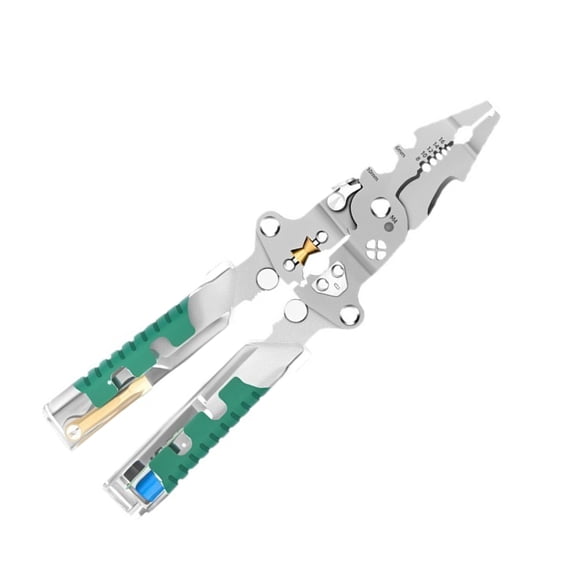 TAPDRA Wire Stripping Pliers with Voltage Testing Function Durable Stainless Steel for Electrical Work Household Repairs Cable Pulling Slicing