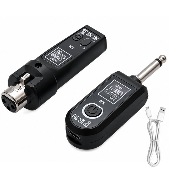 TAPDRA Wireless Audio Transmitter Receiver Set 20Hz-20Khz Frequency Response For Guitar And Microphone Signal Transmission