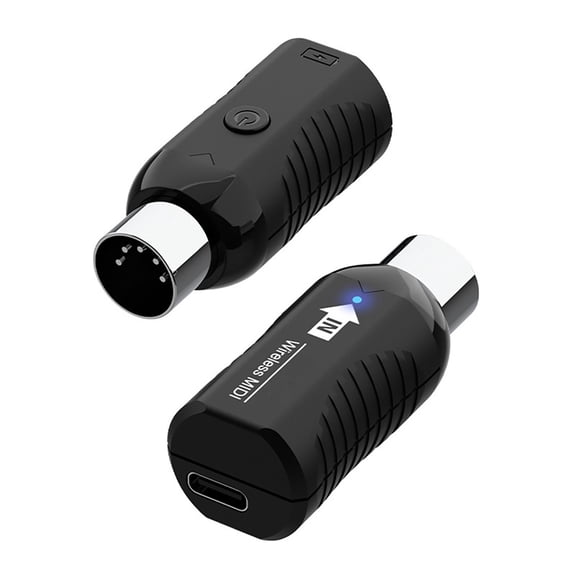 TAPDRA Wireless Midi Receiver & Transceiver Set for Musical Instruments Black, USB Charging, Ideal for Stage