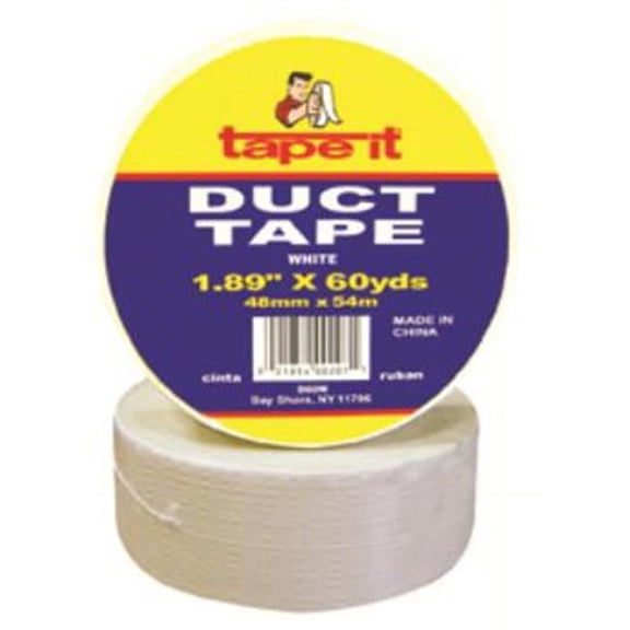 TAPE IT Duct Tape - White - 1.89 in. x 60 Yards- Case of 12